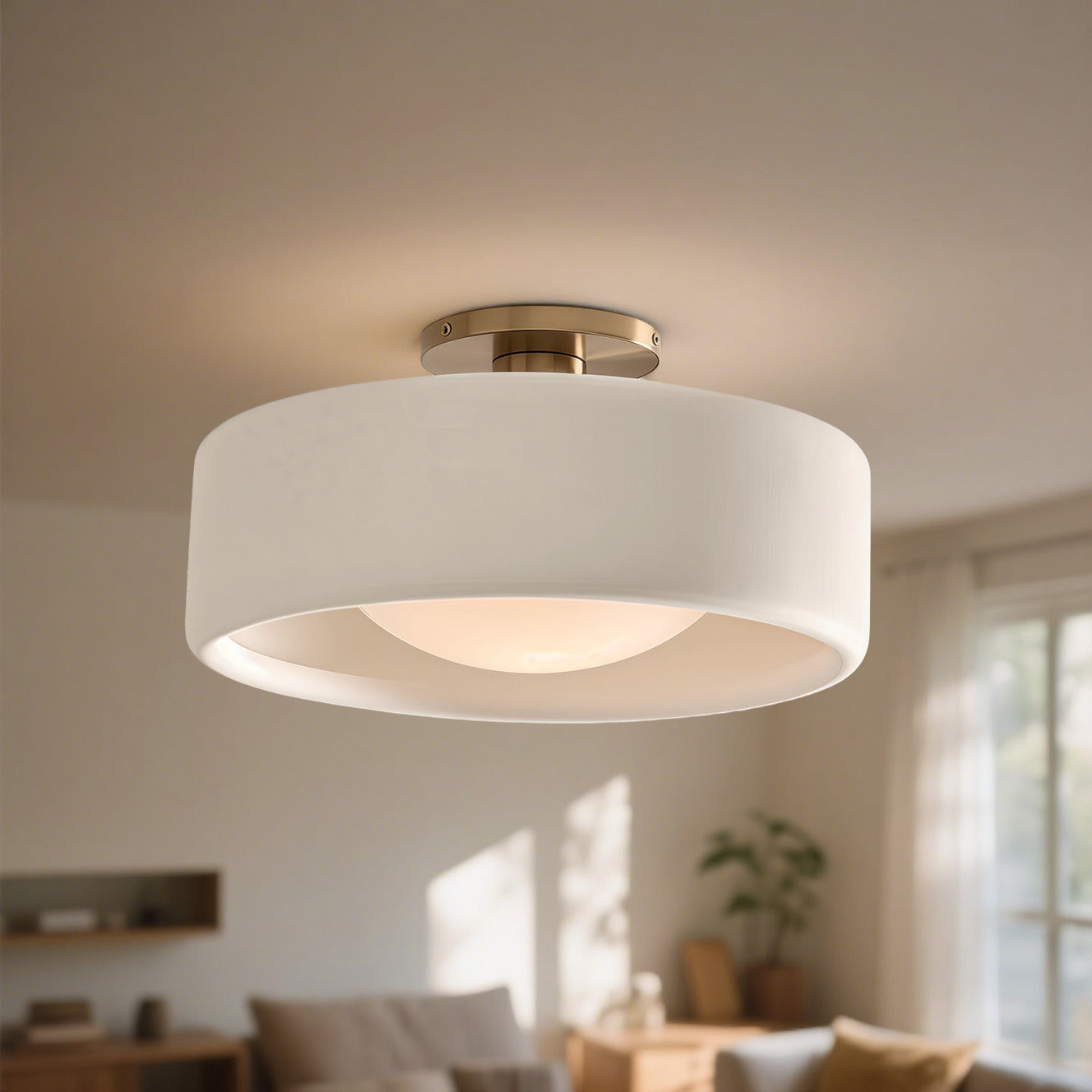 Elegant Porcelain Ceiling Lamp