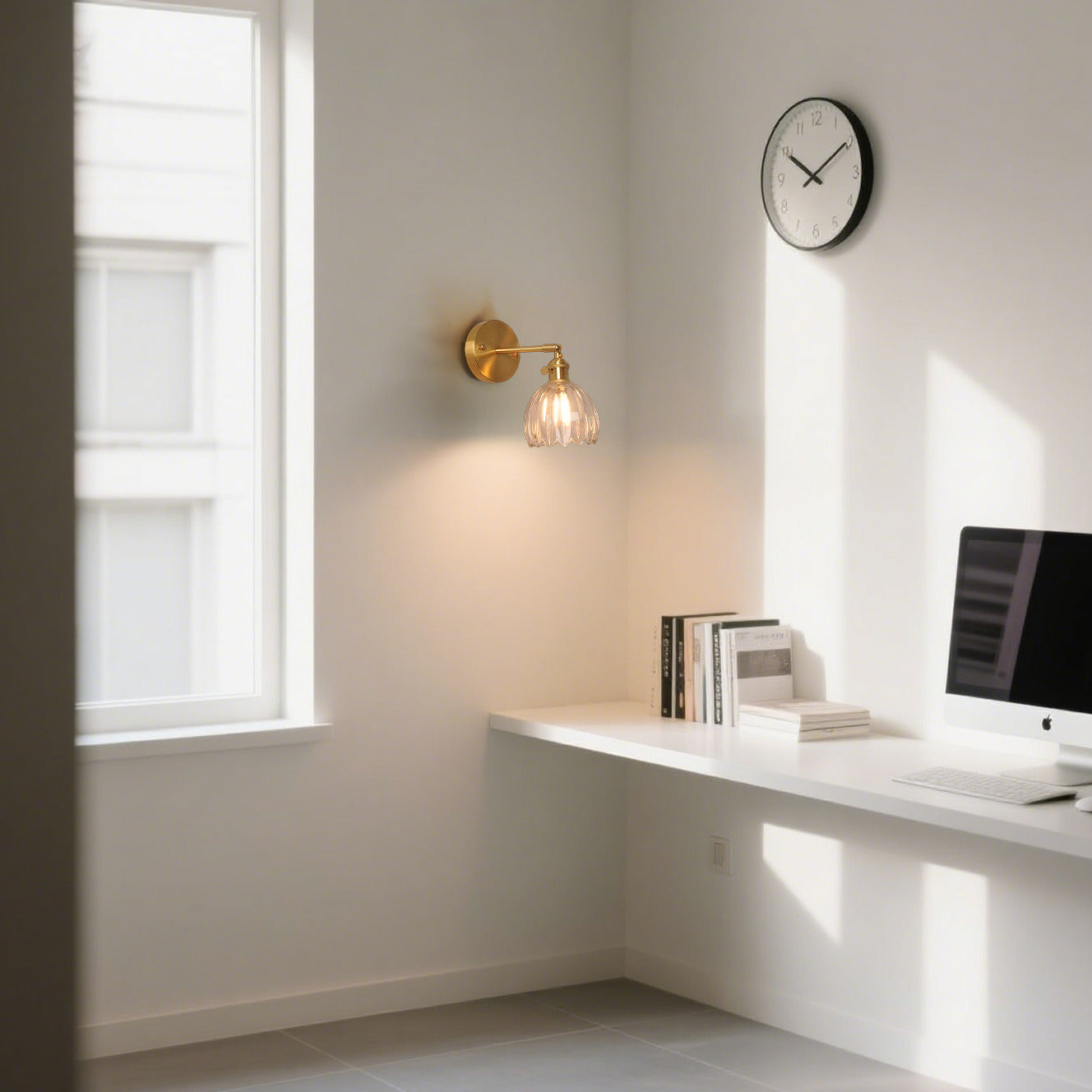 Gilded Tulip Bud Wall Light for Classic Interiors