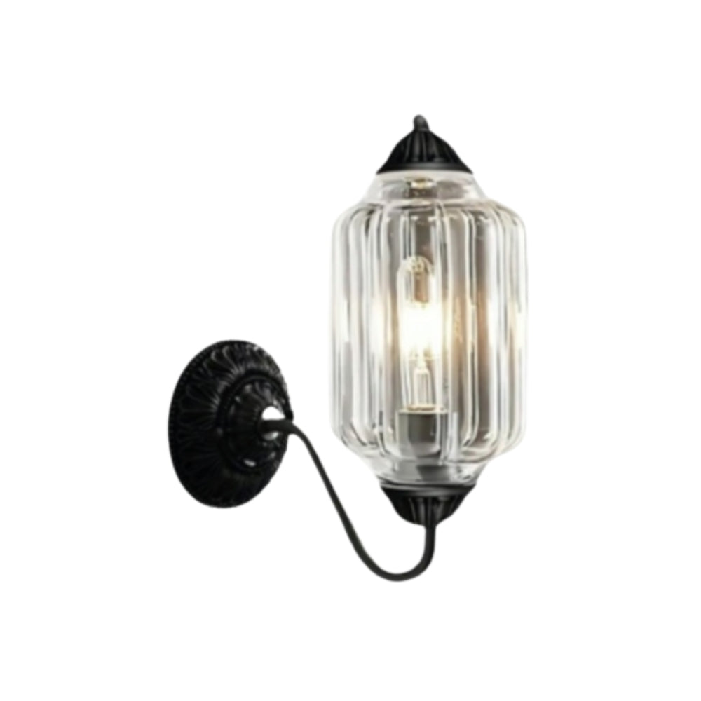 Classic Brass Wall Sconce with Glass Shade - Hallway Lighting