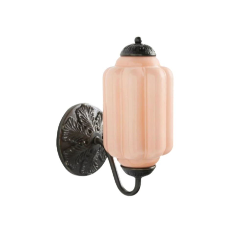 Classic Brass Wall Sconce with Glass Shade - Hallway Lighting