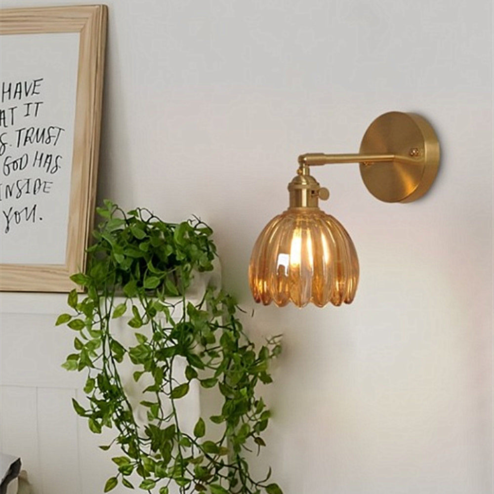 Gilded Tulip Bud Wall Light for Classic Interiors